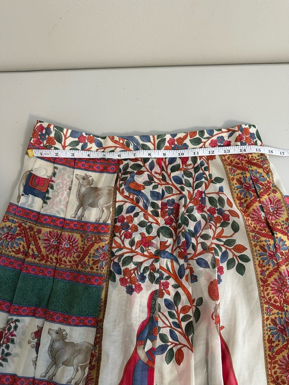Vintage Geiger Austria Scenic Novelty Print Maxi Skirt Size 10 Folklore Rare - Picture 8 of 11
